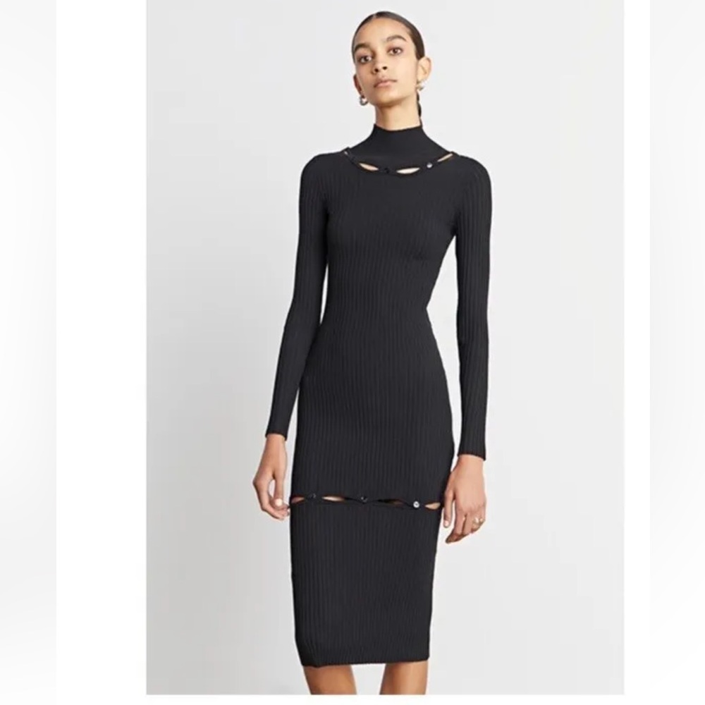 Who What Wear Bri Ribbed Cutout Dress 1x